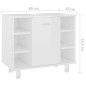 vidaXL Mobile da Bagno Bianco Lucido 60x32x53,5cm in Legno Multistrato