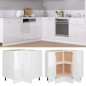 Armadio Angolare Bianco Lucido 75,5x75,5x80,5 cm in Truciolato Armadio Angolare Bianco Lucido 75,5x75,5x80,5 cm in Truciolato