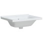 vidaXL Lavandino da Bagno Bianco 61x48x19,5cm Rettangolare in Ceramica vidaXL Lavandino da Bagno Bianco 61x48x19,5cm Rettangolare in Ceramica