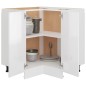 Armadio Angolare Bianco Lucido 75,5x75,5x80,5 cm in Truciolato Armadio Angolare Bianco Lucido 75,5x75,5x80,5 cm in Truciolato