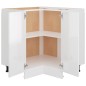 Armadio Angolare Bianco Lucido 75,5x75,5x80,5 cm in Truciolato Armadio Angolare Bianco Lucido 75,5x75,5x80,5 cm in Truciolato