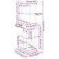 vidaXL Albero per Gatti con Tiragraffi in Sisal Grigio Chiaro 147 cm