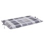 vidaXL Cuscino per Lettino a Quadri Grigi 186x58x3 cm Tessuto Oxford vidaXL Cuscino per Lettino a Quadri Grigi 186x58x3 cm Tessuto Oxford