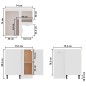 Armadio Angolare Bianco Lucido 75,5x75,5x80,5 cm in Truciolato Armadio Angolare Bianco Lucido 75,5x75,5x80,5 cm in Truciolato