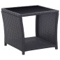 vidaXL Set da Bistrot 3 pz con Cuscini in Polyrattan Nero vidaXL Set da Bistrot 3 pz con Cuscini in Polyrattan Nero