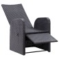 vidaXL Set da Bistrot 3 pz con Cuscini in Polyrattan Nero vidaXL Set da Bistrot 3 pz con Cuscini in Polyrattan Nero