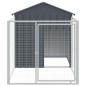  vidaXL Casetta Cani con Corsa Antracite 117x201x123 cm Acciaio Zincato