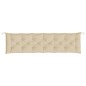 vidaXL Cuscino per Panca Beige 200x50x7 cm in Tessuto Oxford