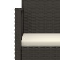 vidaXL Set Salotto da Esterno 4 pz con Cuscini in Polyrattan Nero