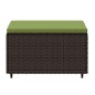 vidaXL Poggiapiedi da Giardino con Cuscino in Polyrattan Marrone vidaXL Poggiapiedi da Giardino con Cuscino in Polyrattan Marrone
