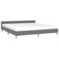 vidaXL Giroletto con Testiera Grigio Scuro 160x200 cm in Tessuto vidaXL Giroletto con Testiera Grigio Scuro 160x200 cm in Tessuto