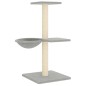 vidaXL Albero per Gatti con Tiragraffi in Sisal Grigio Chiaro 72 cm