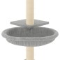 vidaXL Albero per Gatti con Tiragraffi in Sisal Grigio Chiaro 72 cm
