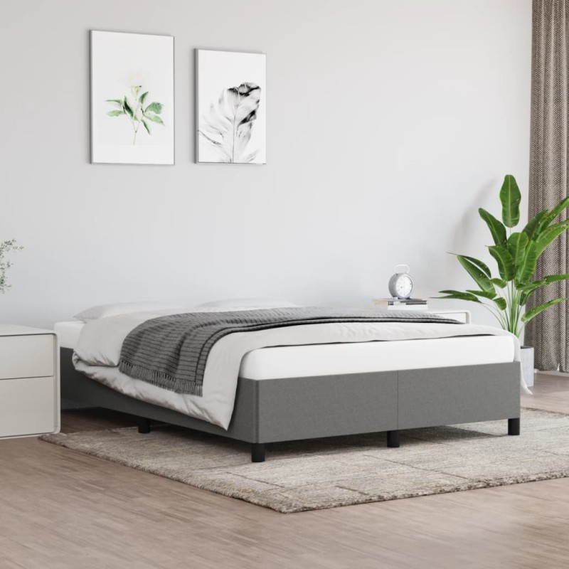 vidaXL Giroletto Grigio Scuro 140x190 cm in Tessuto vidaXL Giroletto Grigio Scuro 140x190 cm in Tessuto