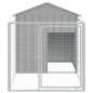 vidaXL Casetta Cani Corsa Grigio Chiaro 117x201x123 cm Acciaio Zincato