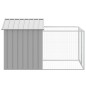 vidaXL Casetta Cani Corsa Grigio Chiaro 117x201x123 cm Acciaio Zincato