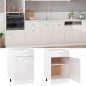 Armadio con Cassetto Bianco Lucido 50x46x81,5 cm in Truciolato Armadio con Cassetto Bianco Lucido 50x46x81,5 cm in Truciolato