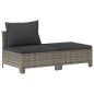 vidaXL Set di Divani da Giardino 2 pz con Cuscini in Polyrattan Grigio vidaXL Set di Divani da Giardino 2 pz con Cuscini in Polyrattan Grigio