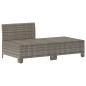 vidaXL Set di Divani da Giardino 2 pz con Cuscini in Polyrattan Grigio vidaXL Set di Divani da Giardino 2 pz con Cuscini in Polyrattan Grigio