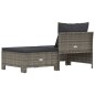 vidaXL Set di Divani da Giardino 2 pz con Cuscini in Polyrattan Grigio vidaXL Set di Divani da Giardino 2 pz con Cuscini in Polyrattan Grigio