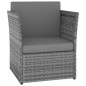 vidaXL Sedia da Giardino con Poggiapiedi in Polyrattan Antracite vidaXL Sedia da Giardino con Poggiapiedi in Polyrattan Antracite