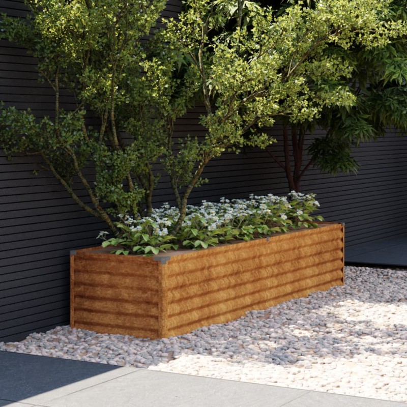 vidaXL Fioriera Rialzata da Giardino 194x50x36 cm in Acciaio Corten vidaXL Fioriera Rialzata da Giardino 194x50x36 cm in Acciaio Corten