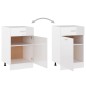 Armadio con Cassetto Bianco Lucido 50x46x81,5 cm in Truciolato Armadio con Cassetto Bianco Lucido 50x46x81,5 cm in Truciolato