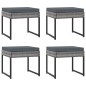 vidaXL Set Pranzo da Giardino 13 pz con Cuscini in Polyrattan Grigio vidaXL Set Pranzo da Giardino 13 pz con Cuscini in Polyrattan Grigio