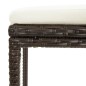 vidaXL Set da Bar 3 pz in Polyrattan Marrone vidaXL Set da Bar 3 pz in Polyrattan Marrone