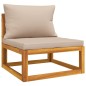 vidaXL Set Mobili da Giardino 3pz con Cuscini Legno Massello di Acacia