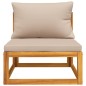 vidaXL Set Mobili da Giardino 3pz con Cuscini Legno Massello di Acacia