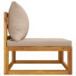 vidaXL Set Mobili da Giardino 3pz con Cuscini Legno Massello di Acacia