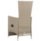 vidaXL Sedie da Giardino Reclinabili 2 pz con Cuscini Polyrattan Beige vidaXL Sedie da Giardino Reclinabili 2 pz con Cuscini Polyrattan Beige