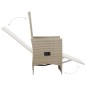 vidaXL Sedie da Giardino Reclinabili 2 pz con Cuscini Polyrattan Beige vidaXL Sedie da Giardino Reclinabili 2 pz con Cuscini Polyrattan Beige