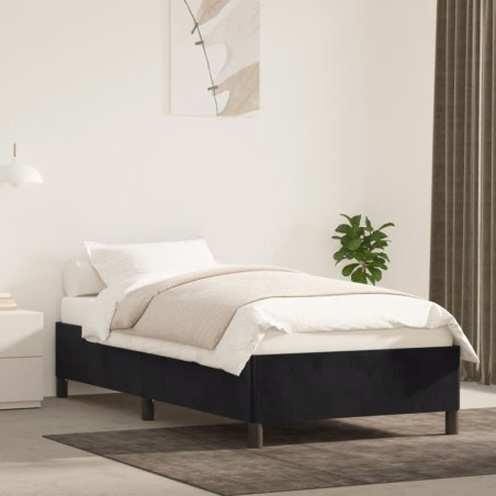 vidaXL Giroletto senza Materasso Nero 100x200 cm in Velluto