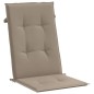vidaXL Cuscini per Sedie Alte 4 pz Tortora 120x50x3 cm in Tessuto