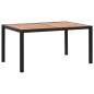 vidaXL Set da Pranzo da Giardino 7 pz in Polyrattan e Acacia Nero