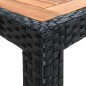 vidaXL Set da Pranzo da Giardino 7 pz in Polyrattan e Acacia Nero