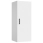 Armadietto Pensile a Muro Bianco 34,5x34x90cm Legno Multistrato Armadietto Pensile a Muro Bianco 34,5x34x90cm Legno Multistrato