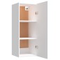 Armadietto Pensile a Muro Bianco 34,5x34x90cm Legno Multistrato Armadietto Pensile a Muro Bianco 34,5x34x90cm Legno Multistrato