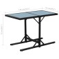 vidaXL Set da Bistrot 3 pz con Cuscini in Polyrattan Nero vidaXL Set da Bistrot 3 pz con Cuscini in Polyrattan Nero