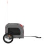 vidaXL Rimorchio da Bici per Cani Rosso e Grigio Oxford e Ferro vidaXL Rimorchio da Bici per Cani Rosso e Grigio Oxford e Ferro