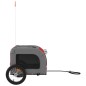 vidaXL Rimorchio da Bici per Cani Rosso e Grigio Oxford e Ferro vidaXL Rimorchio da Bici per Cani Rosso e Grigio Oxford e Ferro