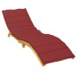 vidaXL Cuscino per Lettino Rosso Vino 200x50x3 cm in Tessuto Oxford vidaXL Cuscino per Lettino Rosso Vino 200x50x3 cm in Tessuto Oxford