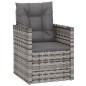 vidaXL Set Divani da Esterno 4 pz con Cuscini in Polyrattan Grigio