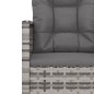 vidaXL Set Divani da Esterno 4 pz con Cuscini in Polyrattan Grigio