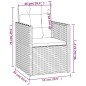 vidaXL Set Divani da Esterno 4 pz con Cuscini in Polyrattan Grigio