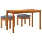 vidaXL Set da Pranzo da Giardino 3pz con Cuscini Legno Massello Acacia