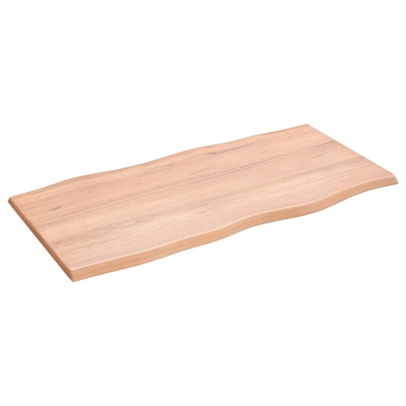 vidaXL Piano Tavolo Marrone Chiaro 100x50x2 cm in Rovere Non Trattato vidaXL Piano Tavolo Marrone Chiaro 100x50x2 cm in Rovere Non Trattato