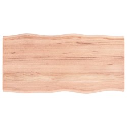 vidaXL Piano Tavolo Marrone Chiaro 100x50x2 cm in Rovere Non Trattato